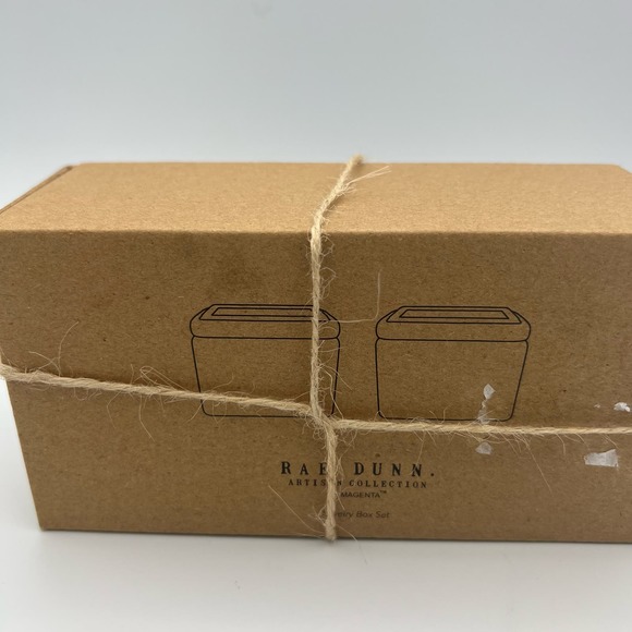 Rae Dunn by Magenta Dreamer Container Set 3 Pieces Black Gold Ceramic NWT - Picture 9 of 9